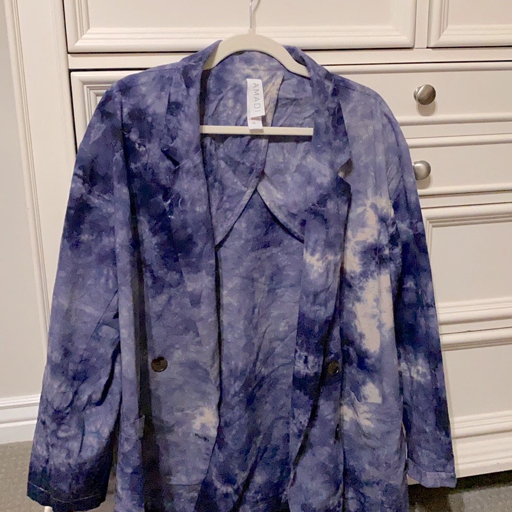 Anthropologie tie dye blazer.